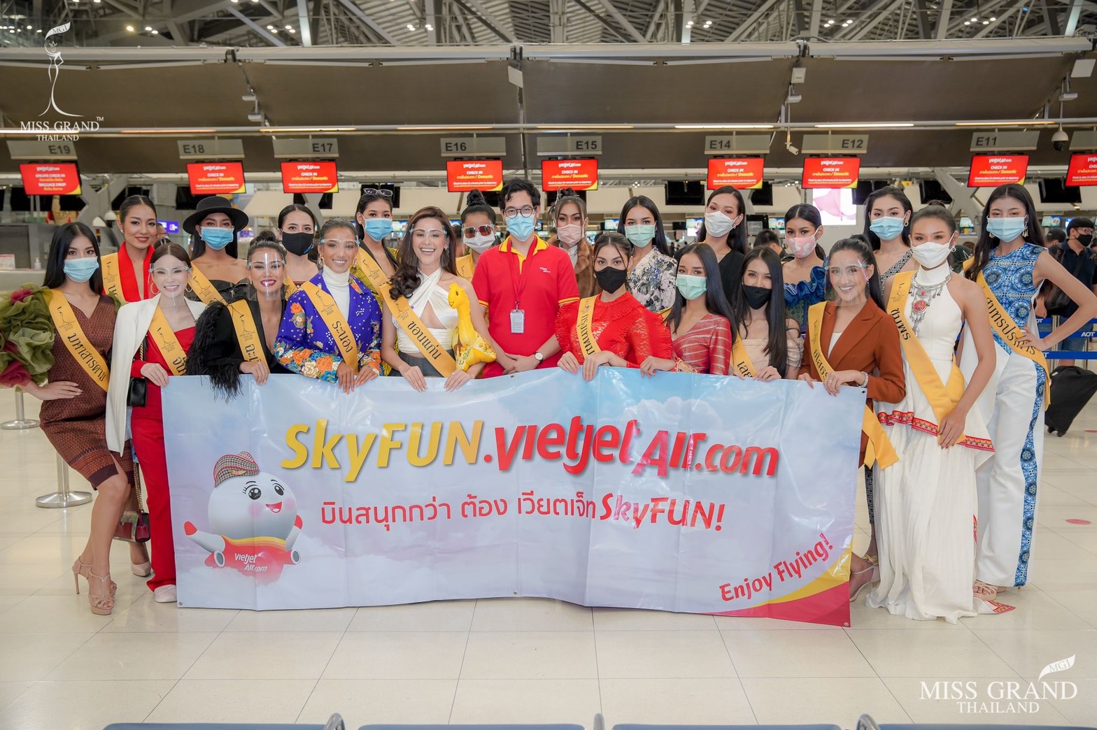 สายการบินไทยเวียตเจ็ทให้การต้อนรับผู้เข้าประกวดมิสแกรนด์ไทยแลนด์ 2020
