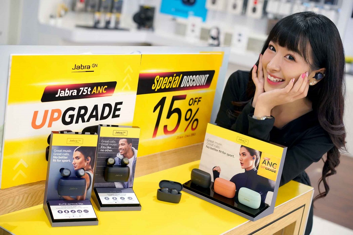 อาร์ทีบีฯ เอาใจลูกค้าที่ใช้หูฟังแบรนด์ Jabra ในตระกูล 75t Series อัพเกรดฟรี! ฟังก์ชั่น Active Noise Cancellation พร้อมส่วนลด 15%