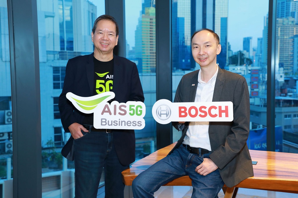 AIS จุดพลุความร่วมมือ BOSCH ยกระดับอุตสาหกรรมสู่ Smart Manufacturing 4.0 ผนึกกำลังร่วมทดลองทดสอบเครือข่าย 5G ในพื้นที่โรงงานจริง ครั้งแรกในไทย