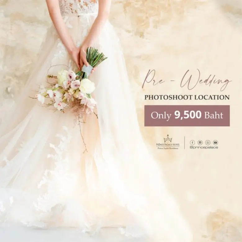 โรงแรมปรินซ์พาเลซจัดโปรโมชั่นแพ็กเกจถ่ายภาพพรีเวดดิ้ง