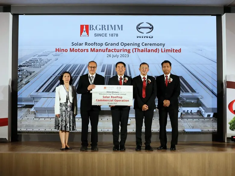 บี.กริม เพาเวอร์ เปิดโครงการ Solar Rooftop ณ โรงงานแห่งที่ 4 ของ ฮีโน่มอเตอร์ส แมนูแฟคเจอริ่ง (ประเทศไทย) กำลังผลิต 1 เมกะวัตต์ ตอบโจทย์ทิศทางพลังงานสะอาด