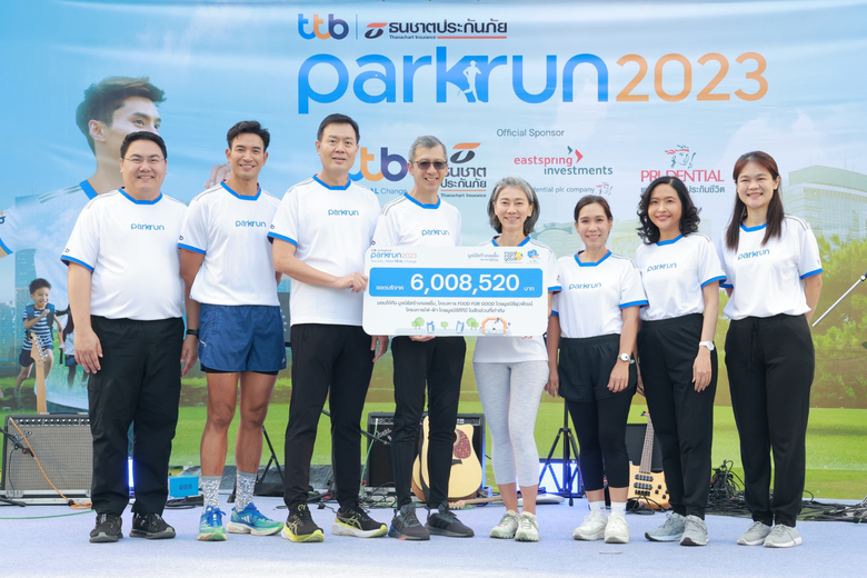 "ทีทีบี | ธนชาตประกันภัย พาร์ครัน 2023" ขอบคุณนักวิ่ง และผู้บริจาคทั่วประเทศ ที่ช่วยกันเปลี่ยนทุกพลัง...เป็นของขวัญให้น้อง ๆ มอบเงินบริจาค 6,008,520 บาท เพื่อส่งมอบให้ 3 มูลนิธิ
