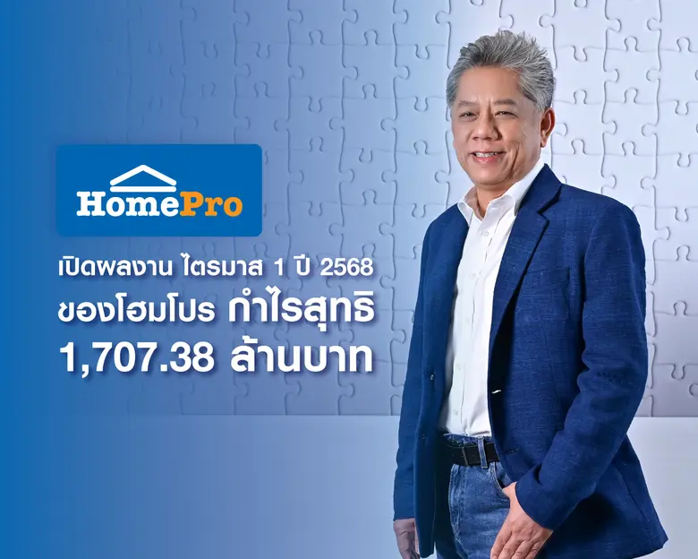 "โฮมโปร-HMPRO" Q1/68 กวาดรายได้ 18,654.46 ล้านบาท ท่ามกลางสภาพเศรษฐกิจที่ยังท้าทาย