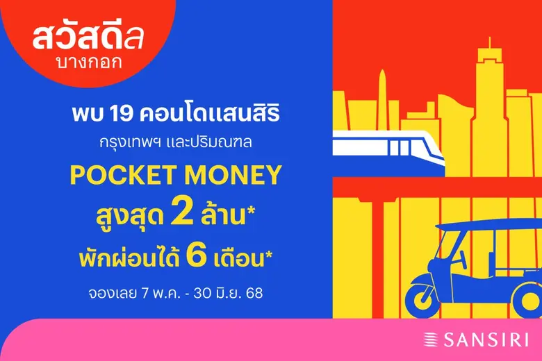 แสนสิริรับปัจจัยบวก ดอกเบี้ยขาลง - มาตรการกระตุ้นอสังหาฯ ต่อยอดความสำเร็จ เปิดตัวแคมเปญ "สวัสดีล บางกอก"