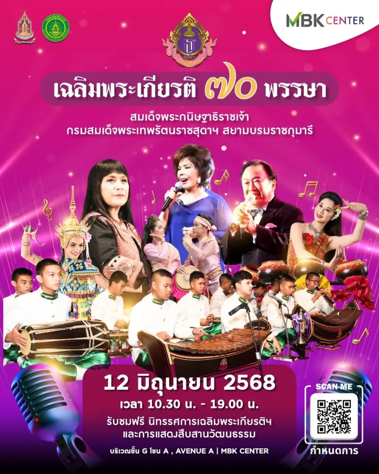 เอ็ม บี เค เซ็นเตอร์ เชิญชมนิทรรศการเฉลิมพระเกียรติ ๗๐ พรรษา สมเด็จพระกนิษฐาธิราชเจ้า กรมสมเด็จพระเทพรัตนราชสุดาฯ สยามบรมราชกุมารี