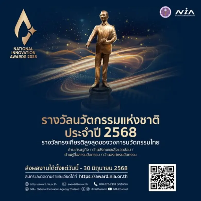 เวทีระดับชาติกลับมาแล้ว! กับการประกวด "รางวัลนวัตกรรมแห่งชาติ ประจำปี 2568