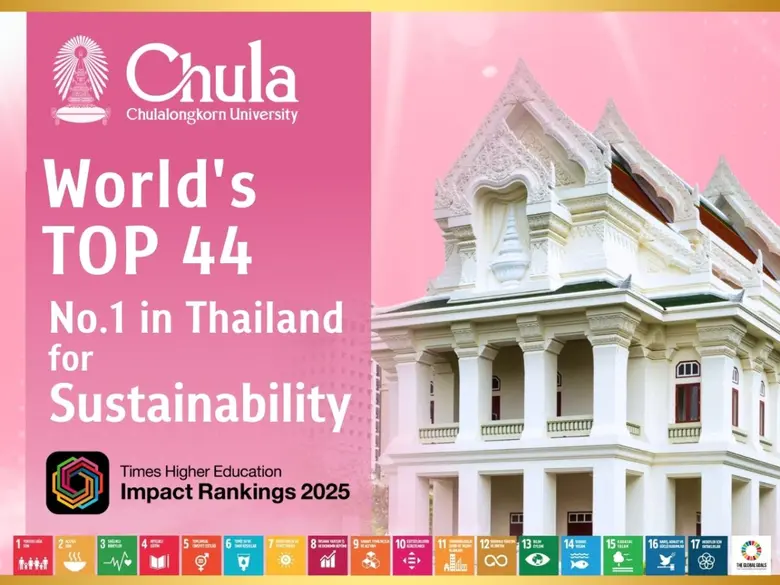 จุฬาฯ ผงาดอันดับ Top 44 ของโลกด้านความยั่งยืน ใน THE Impact Rankings 2025 และครองอันดับ 1 ของไทยอีกครั้ง