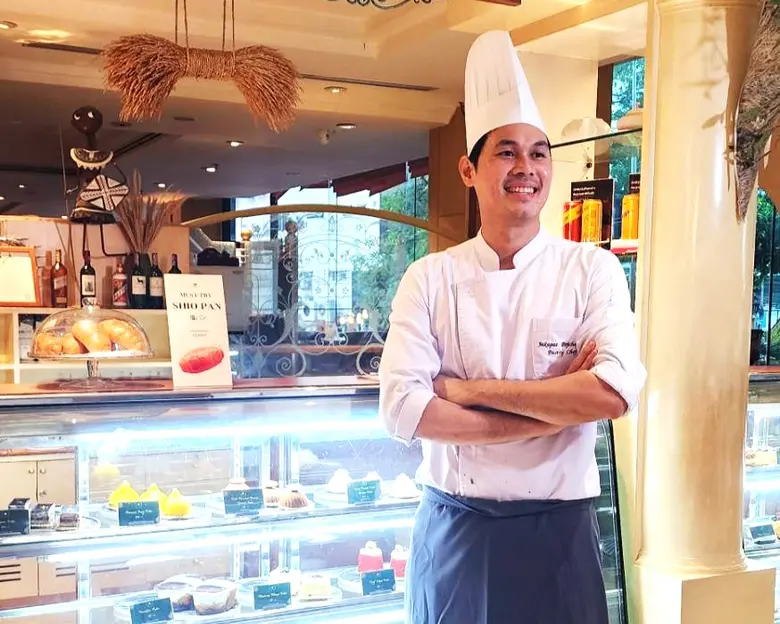 Recommended Menu "Green Tea Rainy Season Cake" at the Emerald Hotel