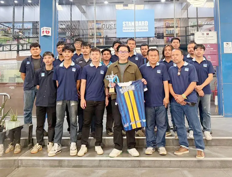 ฟุตบอลภาคี 4 ฝ่าย ต้านยาเสพติด ชิงถ้วยรางวัลจาก นายกเทศมนตรีตำบลแพรกษา