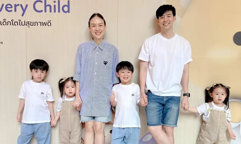 บีม-กวี ชวนแฟนคลับพี่ธีร์น้องพีร์ และแฝดน้องอัญญาและอัยวา ร่วมงานรณรงค์ป้องกันไข้หวัดใหญ่ให้ลูกน้อย