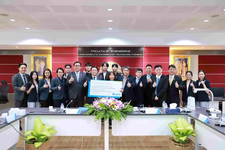เดลต้า อีเลคโทรนิคส์ (ประเทศไทย) ร่วมกับ มหาวิทยาลัยเทคโนโลยีพระจอมเกล้าธนบุรี เปิดตัวห้องปฏิบัติการพาวเวอร์อิเล็กทรอนิกส์ เพื่อขับเคลื่อนนวัตกรรมและพัฒนาทักษะแห่งอนาคต