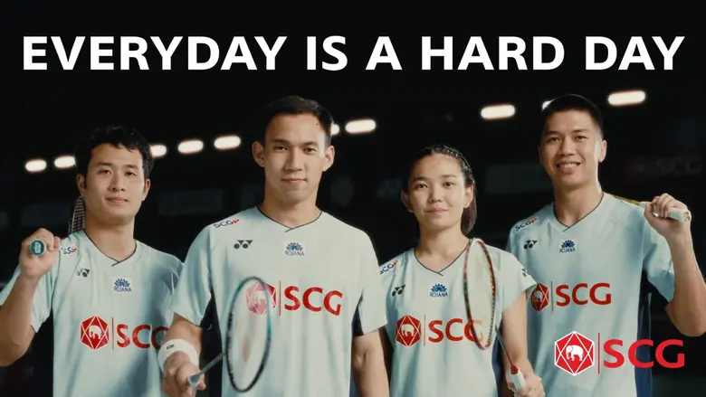 "Bas-Fame" Triumph with Sixth Title, Defeating World Champions on the BWF World Tour Inspiring their journey through SCG's new online film: "Everyday is a Hard Day"