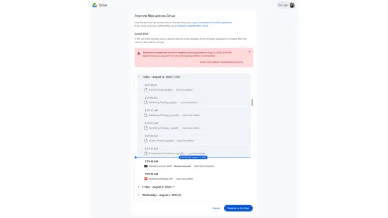 Google Drive เปิดตัวระบบแทรกแซงด้วย AI รุ่นใหม่ สกัดการแพร่กระจายของแรนซัมแวร์บนเอกสาร Microsoft Office ระบบปฏิบัติการ Microsoft Windows และอื่น ๆ พร้อมช่วยกู้คืนไฟล์ที่ถูกโจมตีได้อย่างง่ายดาย