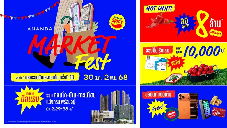 อนันดาฯ ส่งดีลแรง "ANANDA MARKET FEST" บุกงานมหกรรมบ้านและคอนโดฯ ครั้งที่ 48