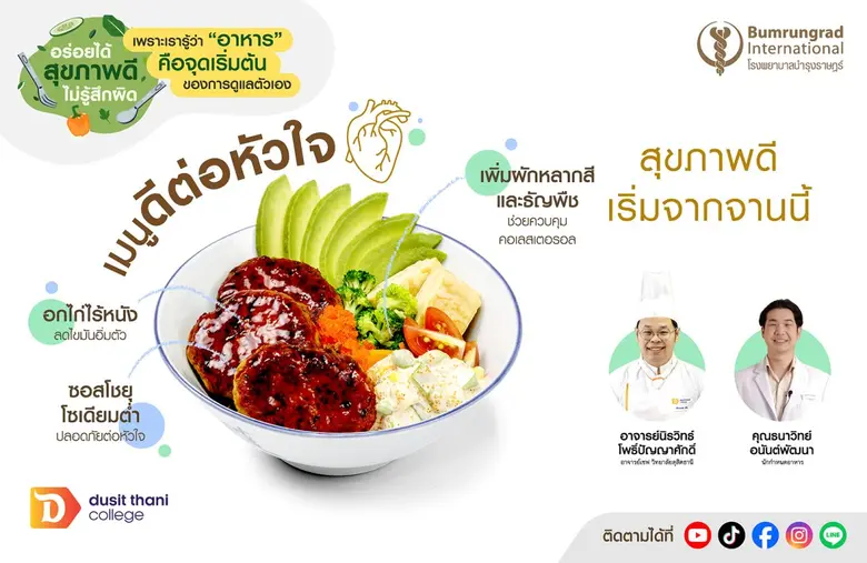 โรงพยาบาลบำรุงราษฎร์ จับมือ วิทยาลัยดุสิตธานี เปิดตัวแคมเปญ "FIT THAI" ส่งเสริมสุขภาพที่ดีอย่างยั่งยืนผ่านเมนูอาหารไทยสุขภาพรสเลิศ