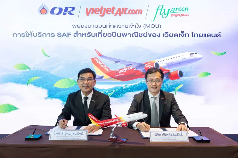 Vietjet Thailand Partners with OR to Advance Clean Energy in Aviation Industry Promoting the use of SAF on commercial flights