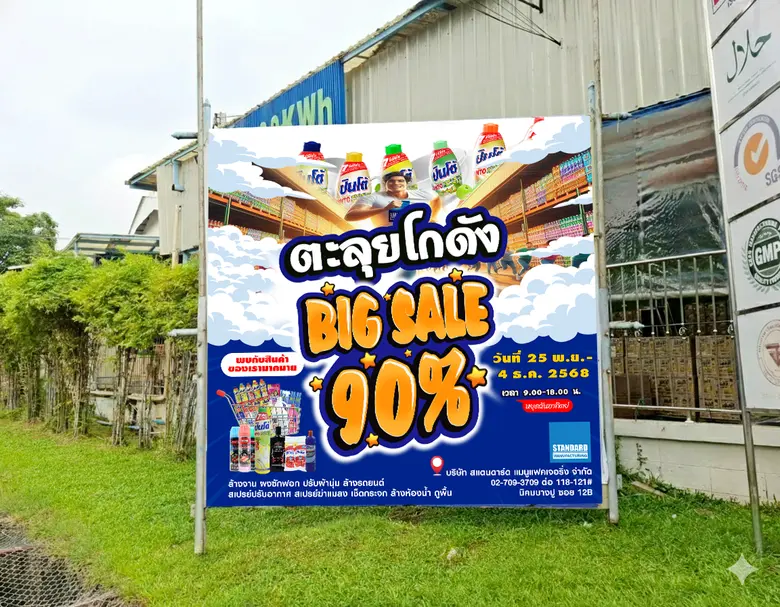 9 วันเท่านั้น!! เทศกาลลดราคาประจำปี BIG SALE 90% บ.สแตนดาร์ด แมนูฯ