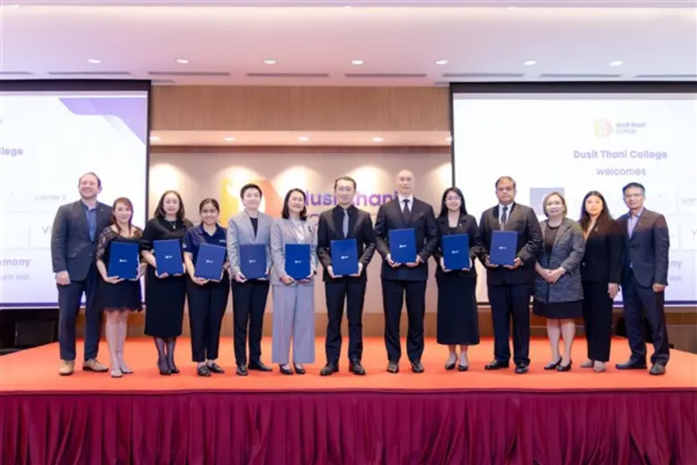วิทยาลัยดุสิตธานีลงนามบันทึกข้อตกลงความร่วมมือทางวิชาการกับโรงแรมชั้นนำ 10 แห่ง