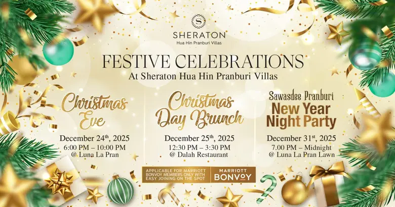 Celebrate a Warm &amp; Joyful Festive Season at Sheraton Hua Hin Pranburi Villas