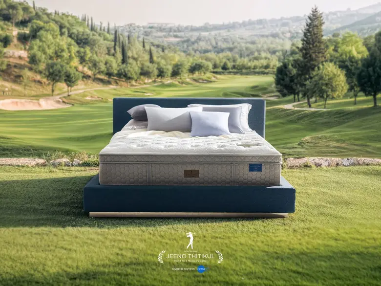 การพักผ่อนที่ออกแบบจากโปรกอล์ฟ เพื่อนักกอล์ฟ กับ ที่นอน Omazz รุ่น Grand Forrester Jeeno Edition