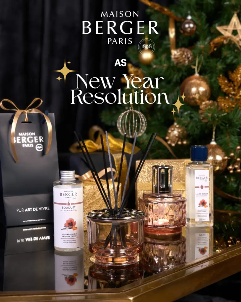 New Year Resolution 2026 เริ่มต้นปีใหม่ด้วยบ้านหอม สดชื่นและเต็มไปด้วยพลังงานบวก จากเครื่องหอมบ้าน Maison Berger Paris