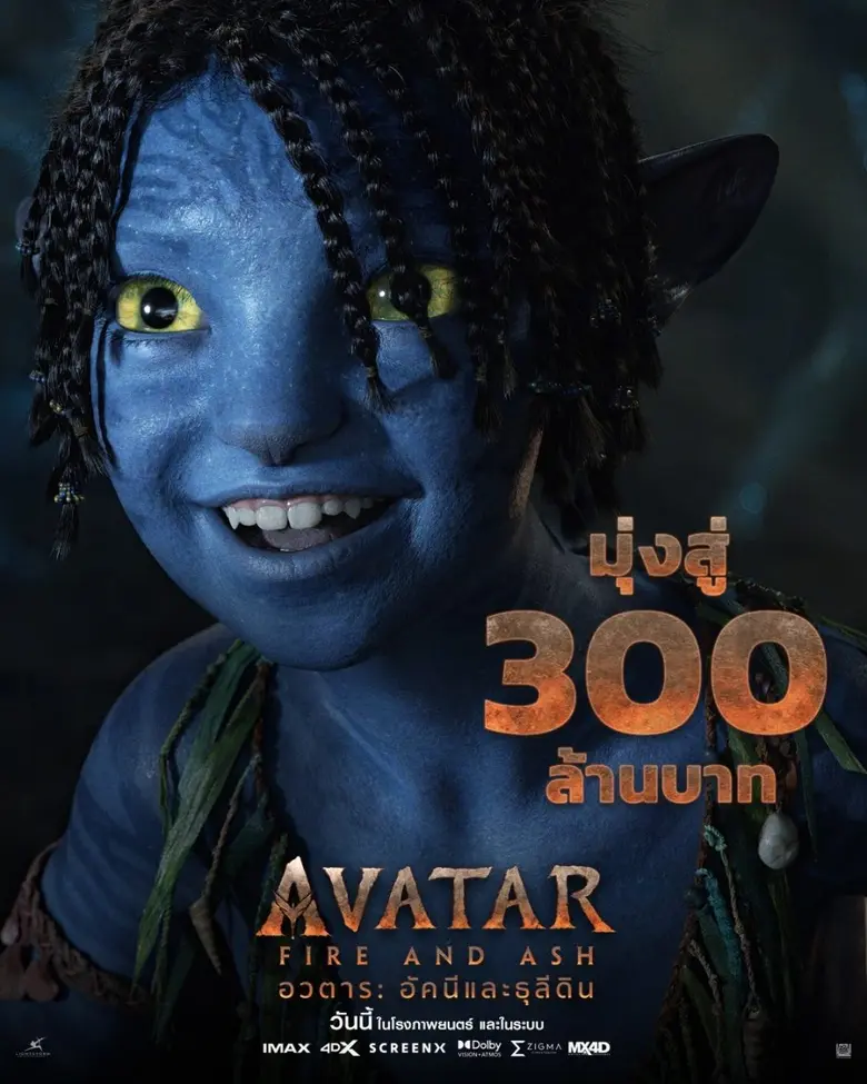 ใคร ๆ ก็ไม่พลาด "Avatar: Fire and Ash อวตาร: อัคนีและธุลีดิน" เดินหน้าทำรายได้ในประเทศไทยมุ่งสู่ 300 ล้านบาท