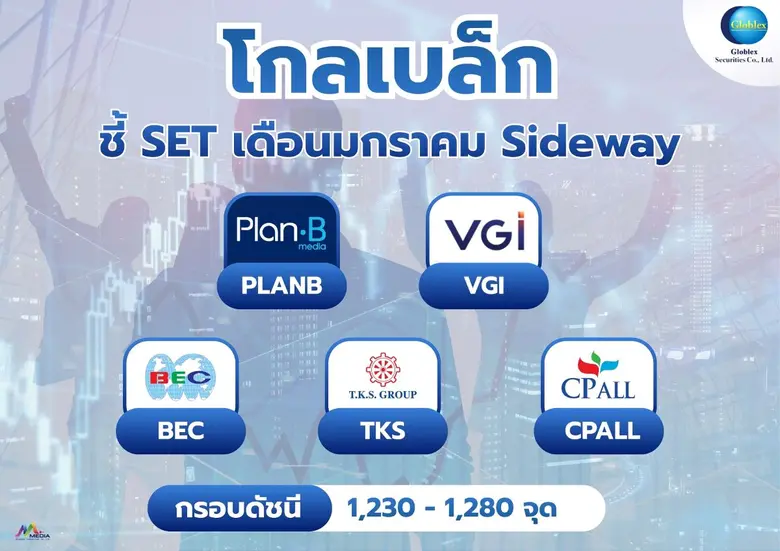 "โกลเบล็ก" ชี้ SET เดือนมกราคม Sideway จับตาเลือกตั้ง-โอเปกพลัส