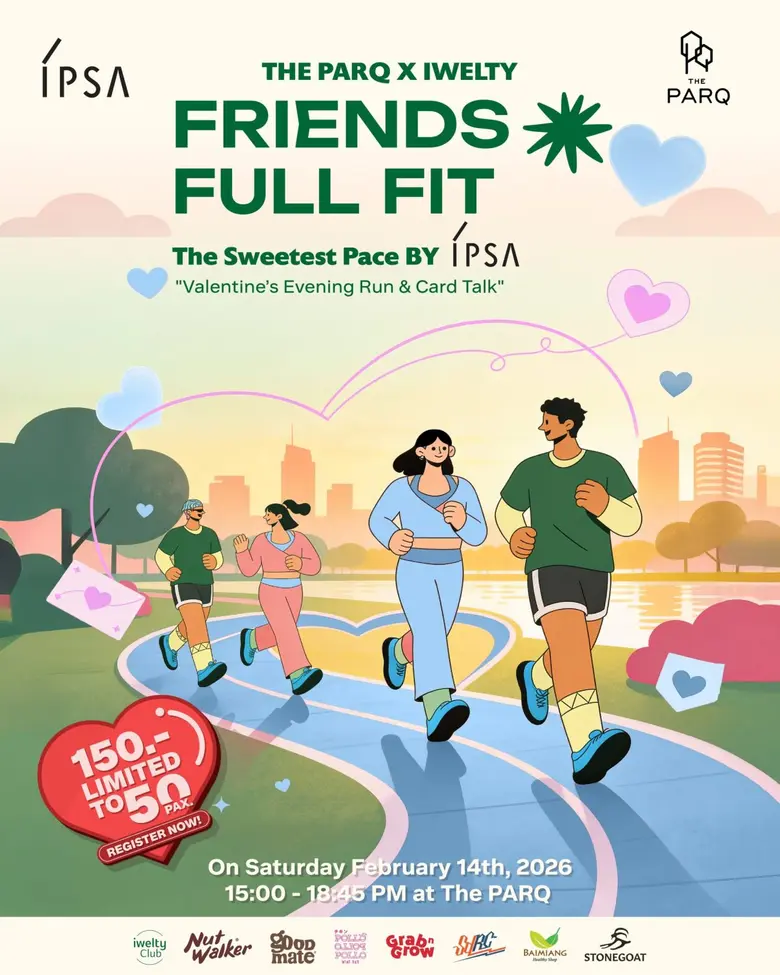 This Valentine's Day, singles are invited to run and let hearts find the same heartbeat with Friend Full Fit: The Sweetest Pace at The PARQ