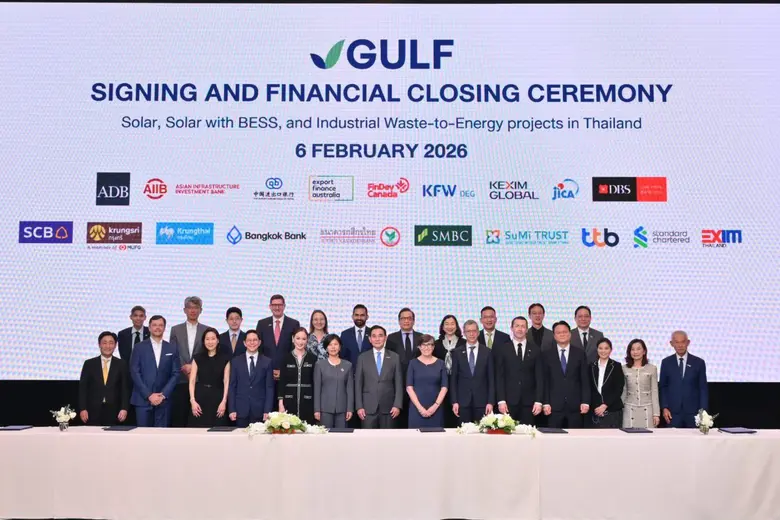 GULF secures THB 60 billion, or approximately USD 1.9 billion, to invest in renewable energy power projects with a total contracted generation capacity of 939 MW