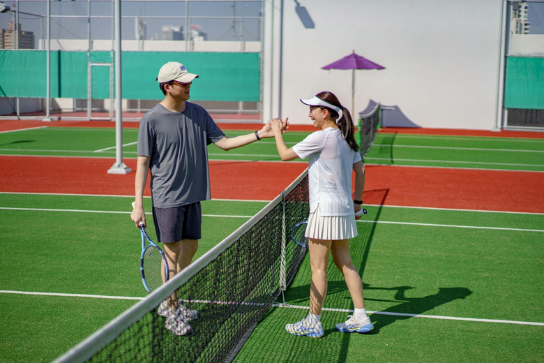 Tennis Lesson for Couples at Shangri-La Bangkok's Newly Refurbished Tennis Courts