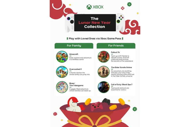 Xbox ชวนฉลองตรุษจีนปีม้าไฟ พร้อมตะลุยความเฮงไปกับ Xbox Game Pass ต้อนรับเทศกาลแห่งโชคลาภและความสนุกสนานร่วมกัน