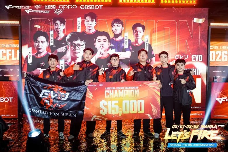 Evolution Team (EVO) Crowned First-Ever Champions of the CrossFire: Legends Championship Southeast Asia