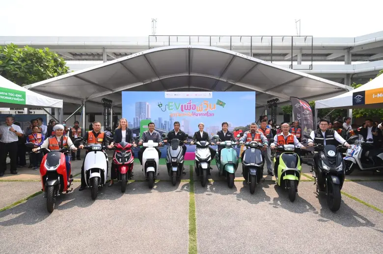 กทม. จับมือ GIZ เปิดสนามทดลอง "EV เพื่อพี่วิน" ข้อมูลชี้ EV ลดต้นทุนพี่วินได้ถึง 7 เท่าต่อปี ลดฝุ่นเมืองได้ 16 ตันต่อปี