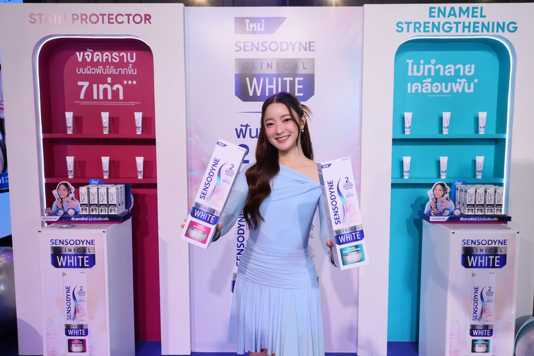 "อิ้งค์ วรันธร" นั่งแท่นพรีเซ็นเตอร์สินค้าใหม่ล่าสุด "Sensodyne Clinical White"