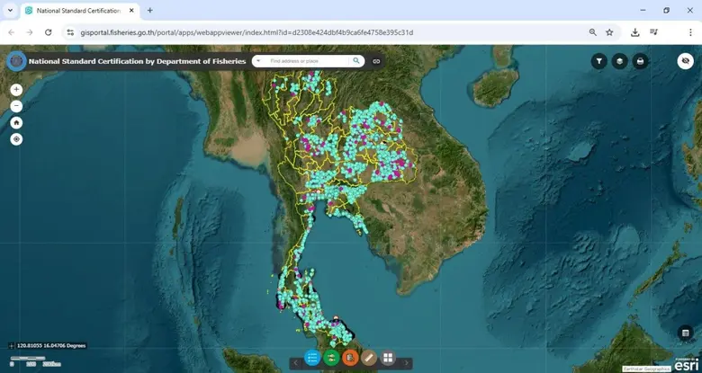 กรมประมงอัปเกรดระบบ FGIS แผนที่ออนไลน์ ใช้งานง่าย-ข้อมูลครบ รวมมาตรฐานสำคัญด้านประมง หนุนการส่งออกสินค้าสัตว์น้ำสู่ตลาดโลก