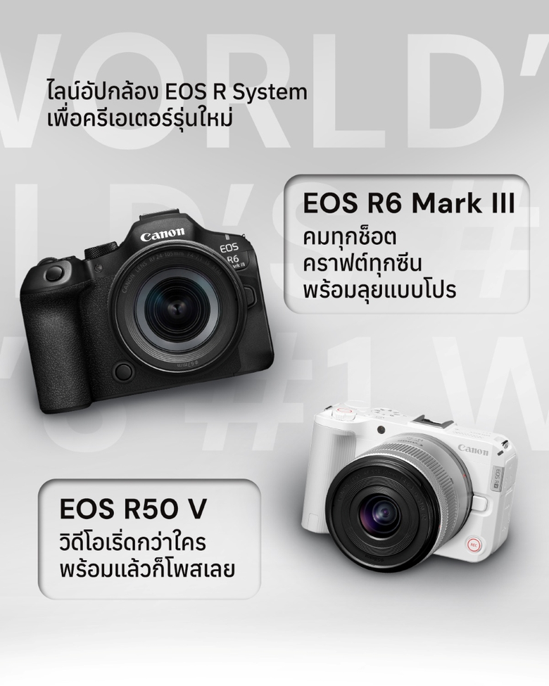 แคนนอน ครองแชมป์ ส่วนแบ่งทางการตลาดกล้องดิจิทัลเปลี่ยนเลนส์ได้อันดับ 1 ทั่วโลกต่อเนื่องปีที่ 23