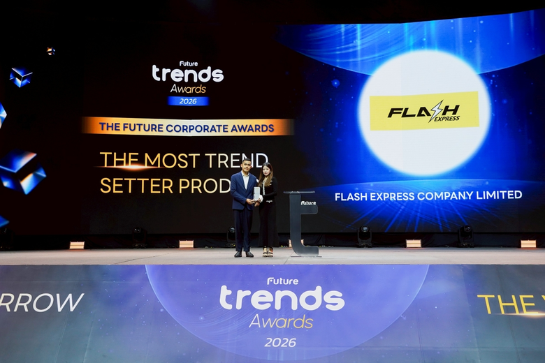 Flash Express คว้ารางวัล Future Trends Awards 2026 สาขา The Most Trend Setter Product ตอกย้ำผู้นำเทรนด์ด้านผลิตภัณฑ์