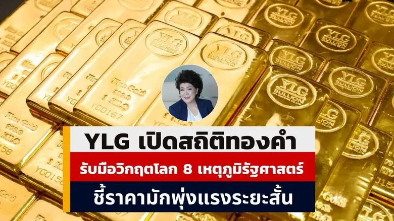 YLG เปิดสถิติราคาทองย้อนหลัง 8 เหตุภูมิรัฐศาสตร์สำคัญของโลก ทะยานแรงในระยะสั้น แม้สภาวะตลาดผันผวน ยังคงนั่งแท่นสินทรัพย์ปลอดภัย-ป้องกันความเสี่ยง