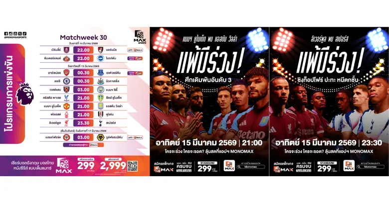 "พรีเมียร์ลีก" สัปดาห์นี้เดือดเรียงคิวความมันส์ บิ๊กแมตซ์ "ลิเวอร์พูล-สเปอร์ส" จับตา "แมนฯยู-วิลล่า"