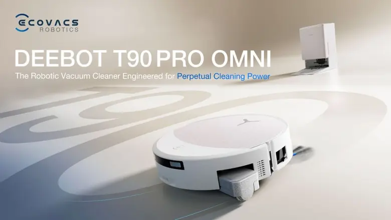 ECOVACS DEEBOT T90 PRO OMNI with OZMO ROLLER 3.0 and PowerBoost Technology Simple by Design, Powerful in Action