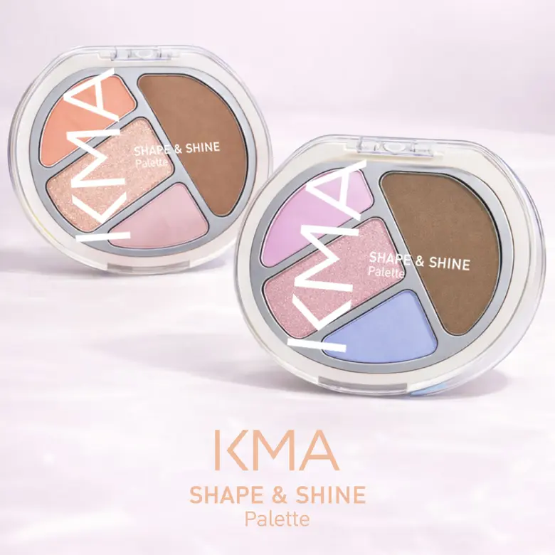 หน้าสวยเป๊ะมีมิติ ครบจบในตลับเดียวด้วย KMA Shape &amp; Shine Palette