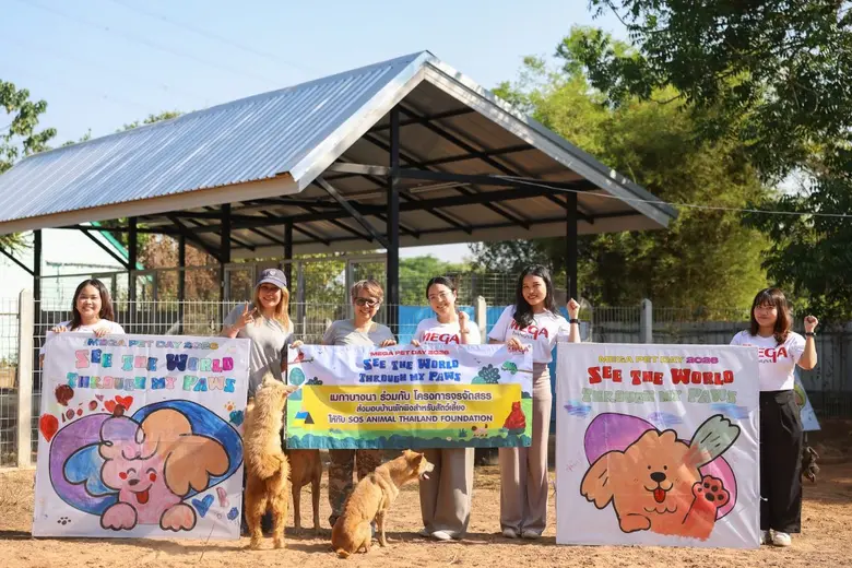 เมกาบางนา ผนึกกำลัง โครงการจรจัดสรร ส่งมอบบ้านพักพิงสำหรับสัตว์จร ให้กับ SOS ANIMAL THAILAND FOUNDATION