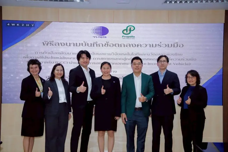 วว. จับมือ โพรเพลล่า ยกระดับผลงานวิจัย-นวัตกรรมสู่เชิงพาณิชย์ มุ่งขยายตลาดกลุ่มประเทศ GCC ผ่านกลไกการลงทุนภาคเอกชน