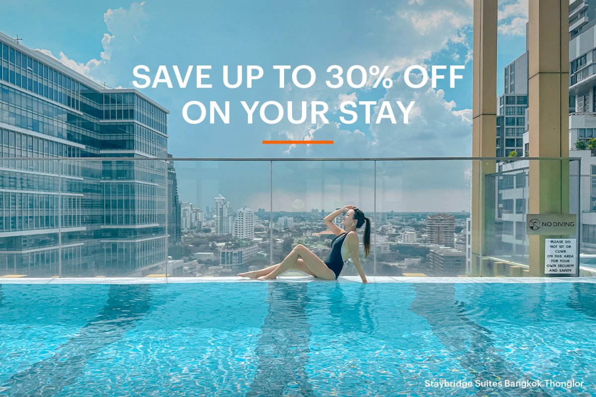 Treat yourself to a relaxing Bangkok escape with mid-year savings at Staybridge Suites Bangkok Thonglor