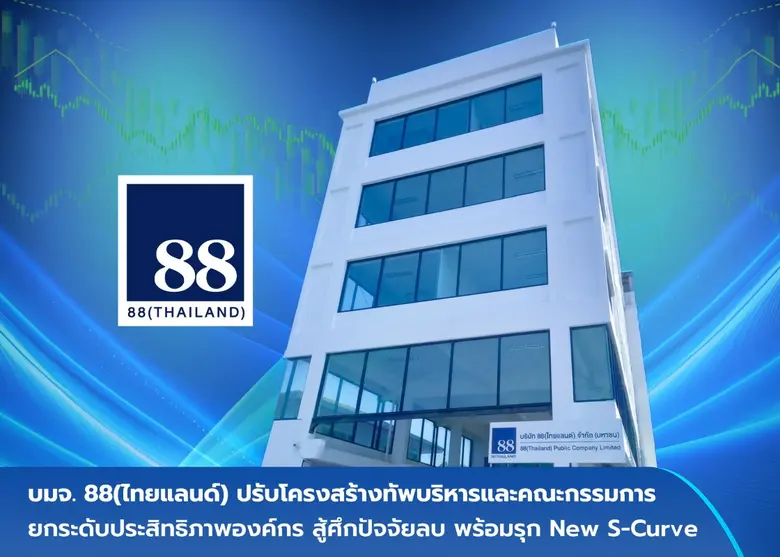 บมจ. 88(ไทยแลนด์) ปรับโครงสร้างทัพบริหารและคณะกรรมการ ยกระดับประสิทธิภาพองค์กร สู้ศึกปัจจัยลบ พร้อมรุก New S-Curve และช่องทาง Online เต็มรูปแบบ
