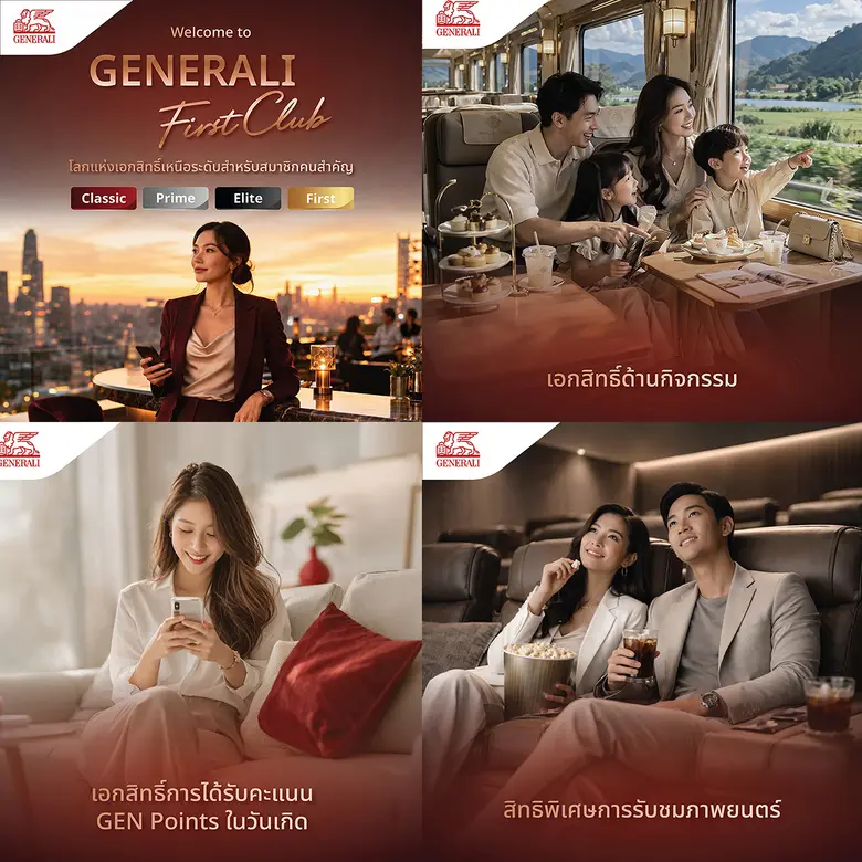 เจนเนอราลี่ ไทยแลนด์ เปิดตัว "Generali First Club" ยกระดับ Customer Experience สู่การออกแบบประสบการณ์เฉพาะบุคคล