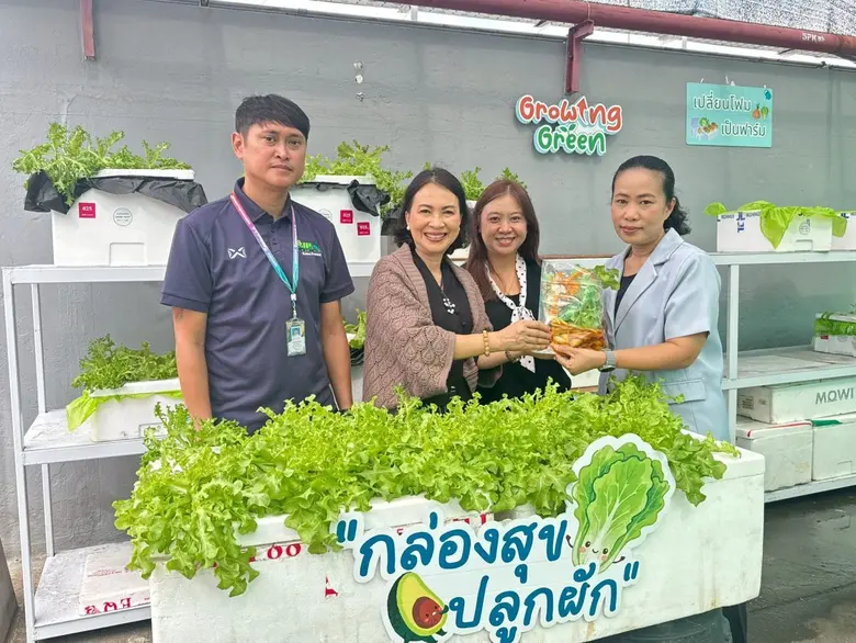จากกล่องโฟมสู่แปลงผักคุณภาพ พาราไดซ์ พาร์ค โชว์ความสำเร็จกิจกรรม "กล่องสุข ปลูกผัก" พร้อมส่งต่อผลผลิตสู่พนักงานและร้านค้า