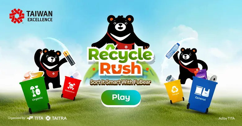 Taiwan Excellence ปลุกพลังคนรุ่นใหม่ ส่งเสริมการแยกขยะอย่างยั่งยืน ผ่านแคมเปญ "Recycle Rush - Sort It Smart With FuBear"