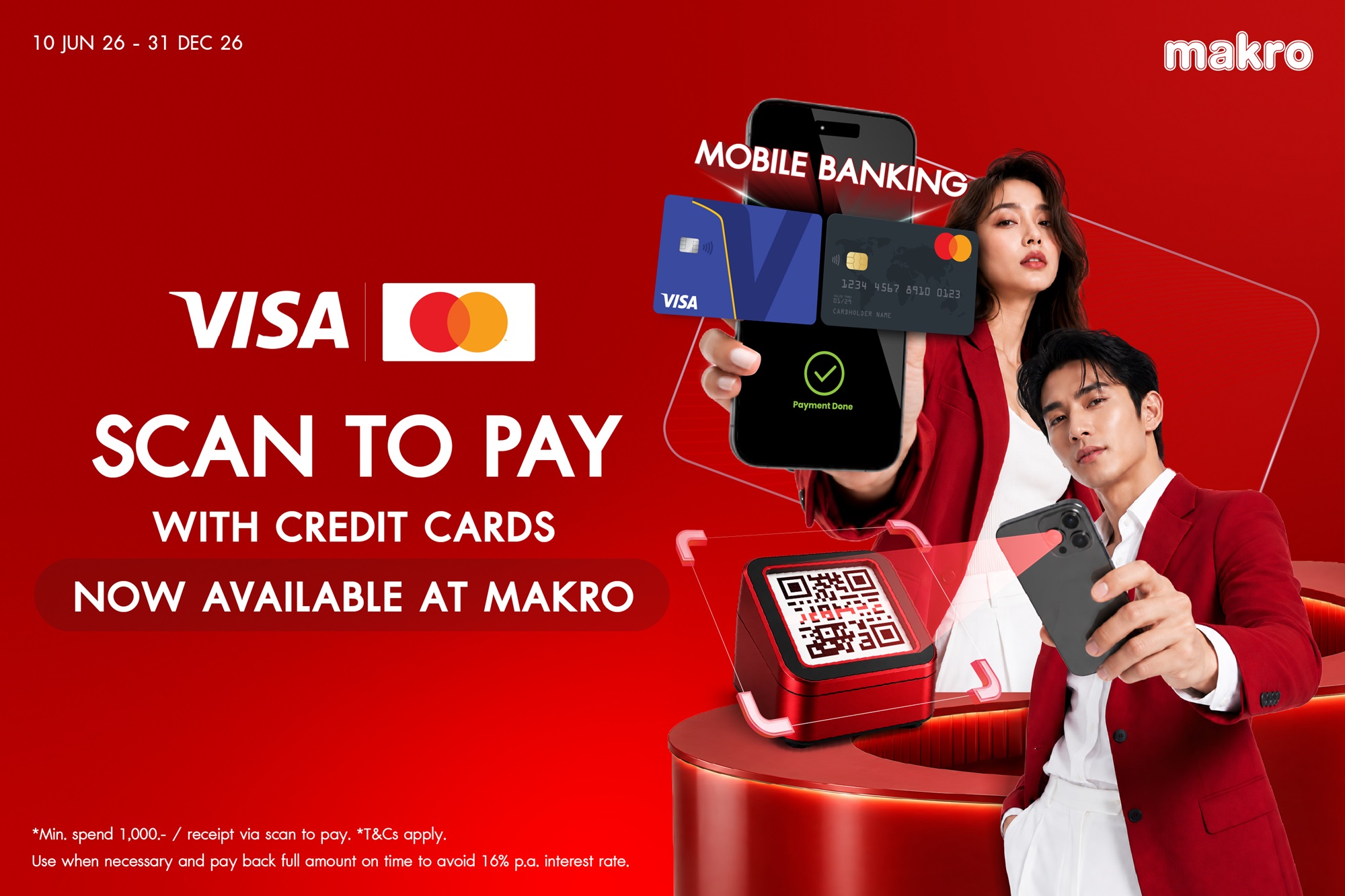 Makro Collaborates with Visa and Mastercard to Expand Digital Payment Experience with QR Credit Card Payment at Makro Nationwide