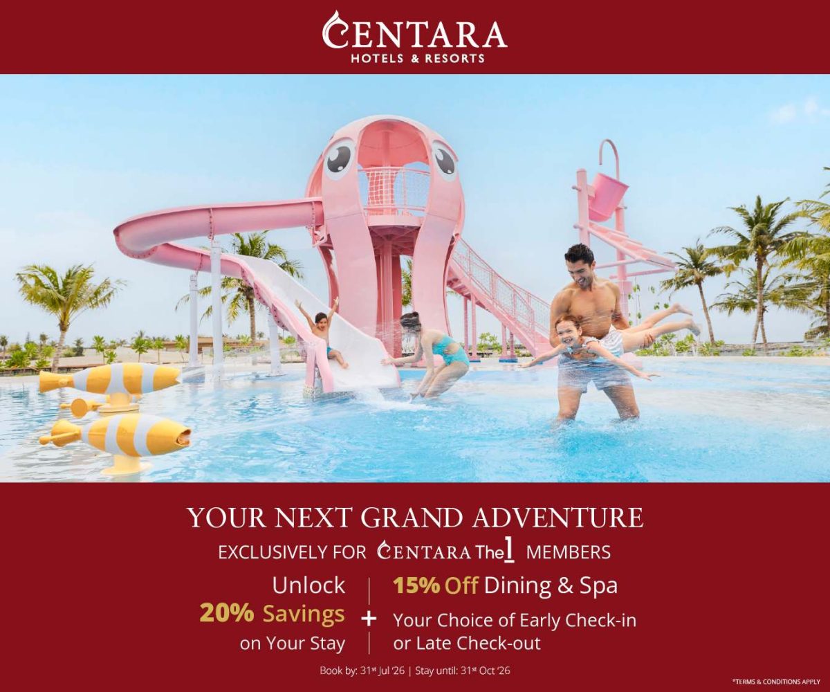 Your Next Grand Adventure Begins with Centara, CentaraThe1 members enjoy 20% off stays worldwide, plus added Book Direct privileges